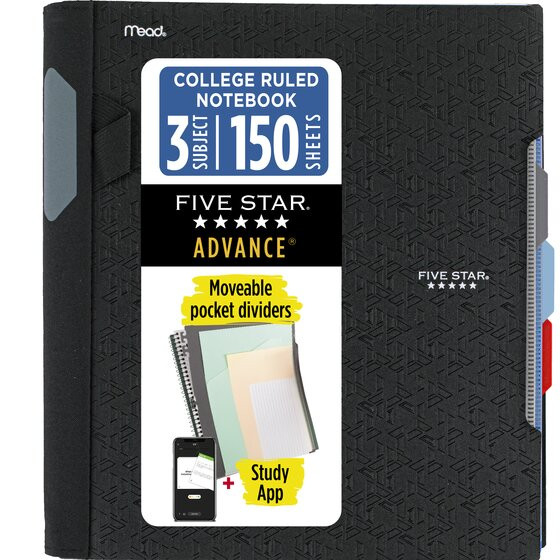 Five Star Advance Wirebound Notebook - 3 Subject