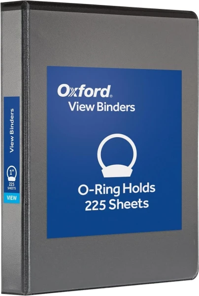 Oxford Ring Binder 1" Round Ring Binder 225 Sheet - 1 Ct