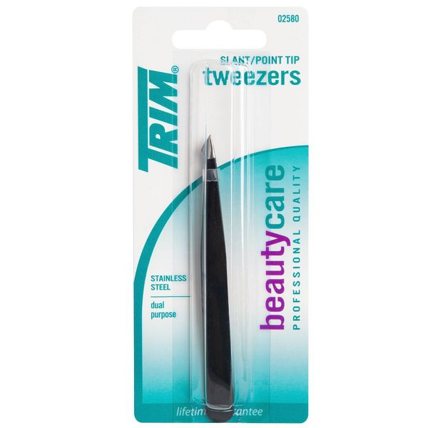Trim Slant/Point Tip Tweezers - 1 Ct