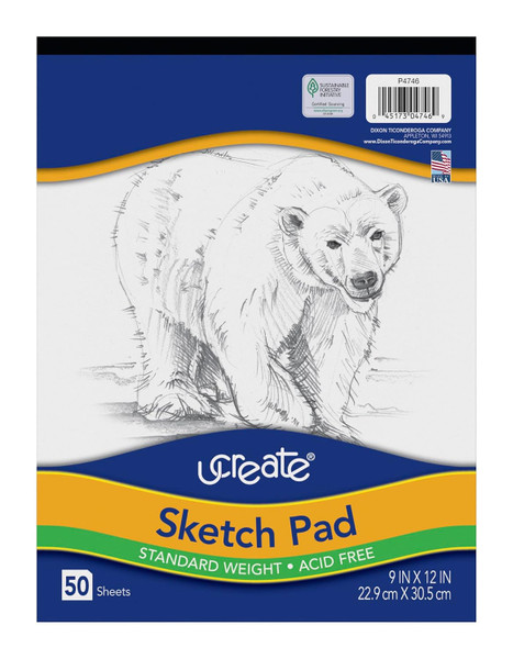 UCreate 50 Sheet Sketch Pad, 9 x 12 - 1 Pack
