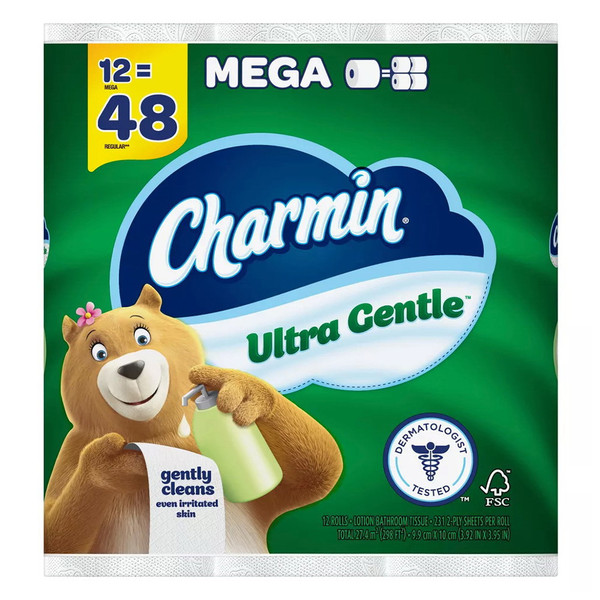 Charmin Ultra Gentle Toilet Paper for Sensitive Skin, 1 Ea