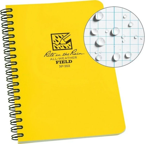 Rite in the Rain 353 Side Spiral Notebook Yellow - 1 Ct