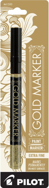 Pilot Metallic Permanent Marker  Extra-Fine  Gold - 1 Pack