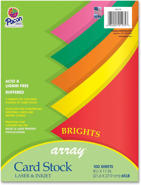 Pacon Array Laser & Inkjet Multipurpose Paper Pastels 8-1/2  x 11  -  100 Sheets