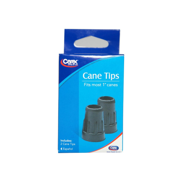Carex Cane Tips Fits Most 1" Canes, 2 Each