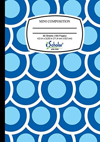 iScholar Mini Fashion Memo Book Narrow Ruled Assorted Colors, 4.5 x 3.25