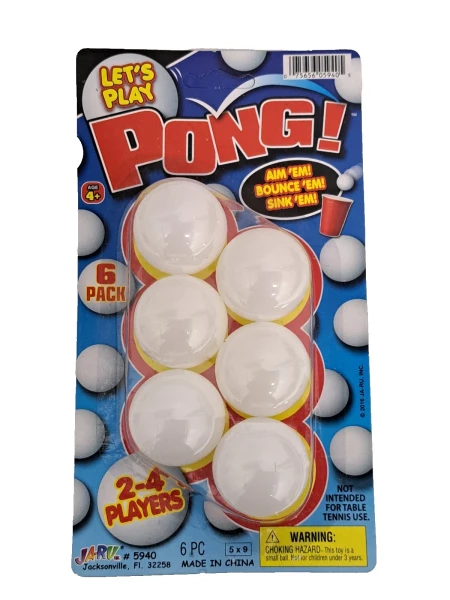 JA-Ru Let's Play Pong - 6 Pack