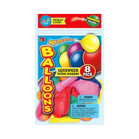 JA-RU Squawker Balloons - 8 ct