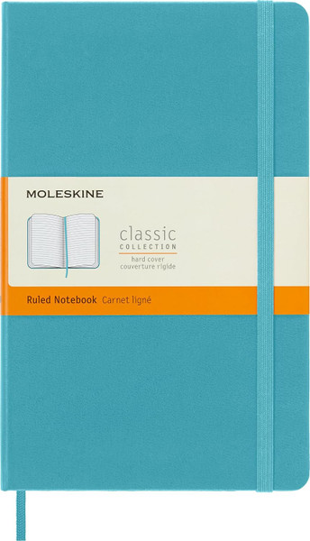 Moleskine Reef Blue Notebook Large Ruled Hardcover - 1 Ct