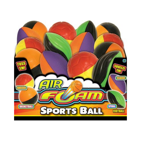 JA-RU Air Foam Sport Ball, Assorted