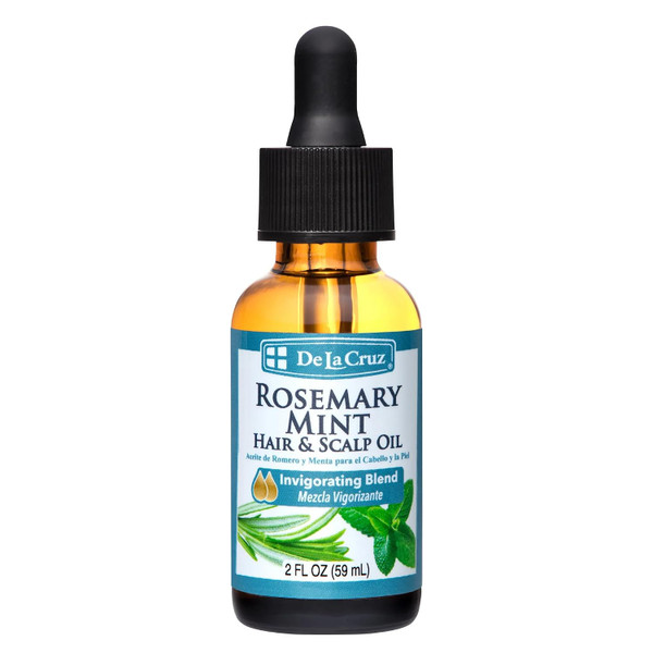 De La Cruz Rosemary Mint Oil Blend for Hair & Scalp - 2 fl oz