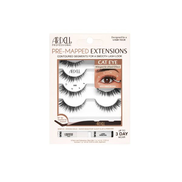 Ardell Pre-Mapped Extensions Cat Eye False Eyelashes - 4 Ea