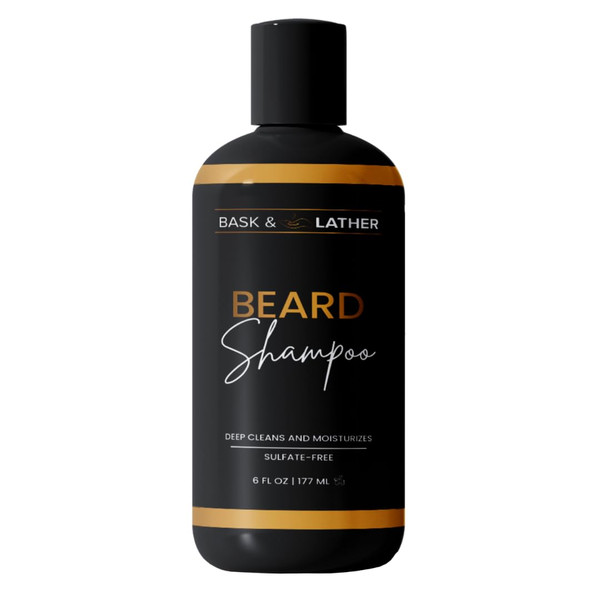 BASK & LATHER Beard Shampoo for Men - 6 fl oz