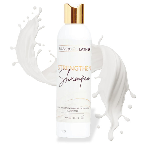BASK & LATHER Strengthen Regrowing Hair Shampoo - 8 fl oz