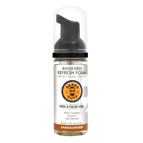 Beard Guyz Rinse Free Refresh Foam Waterless Beard Cleanser - 1.7 fl oz