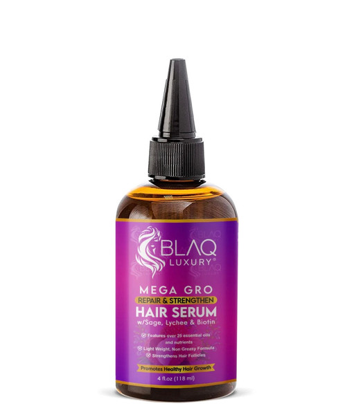 BLAQ Sage & Lychee Mega Gro Repair and Strengthen Hair Serum - 4 fl oz