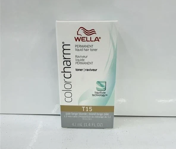 Wella Color Charm Permanent Liquid Toner T15 Pale Beige Blonde 1.4 fl oz
