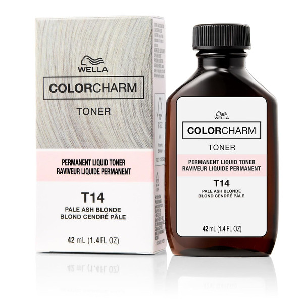 Wella Color Charm Liquid Toner T14 Pale Ash Blonde - 1.4 fl oz