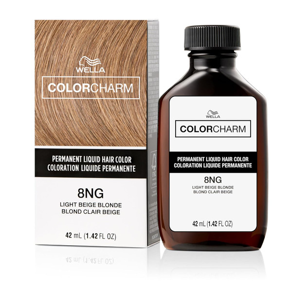 WELLA Color Charm Permanent Liquid Hair Color  8NG Light Beige Blonde - 1.4 fl oz