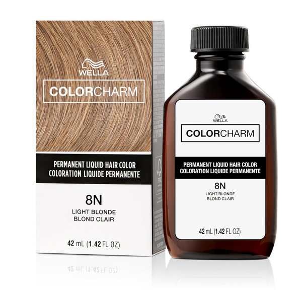 WELLA Color Charm Permanent Liquid Hair Color  8N Light Blonde - 1.4 fl oz