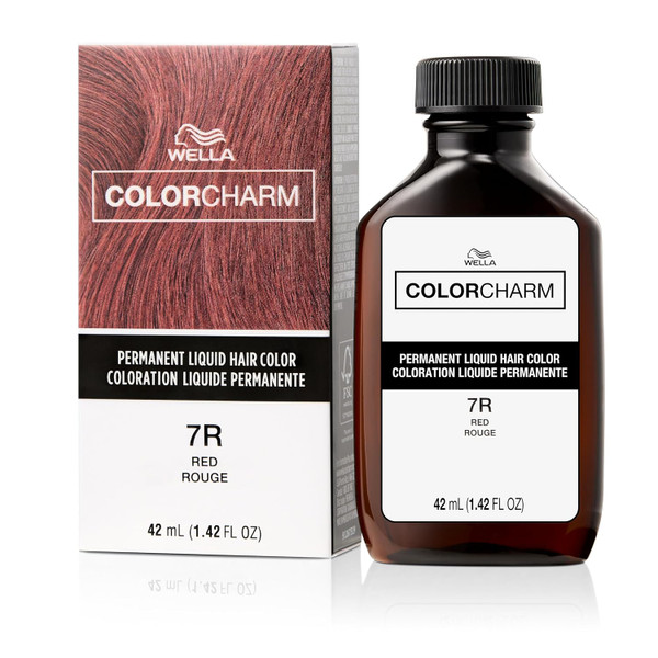 WELLA Color Charm Permanent Liquid Hair Color 7R Red - 1.4 fl oz