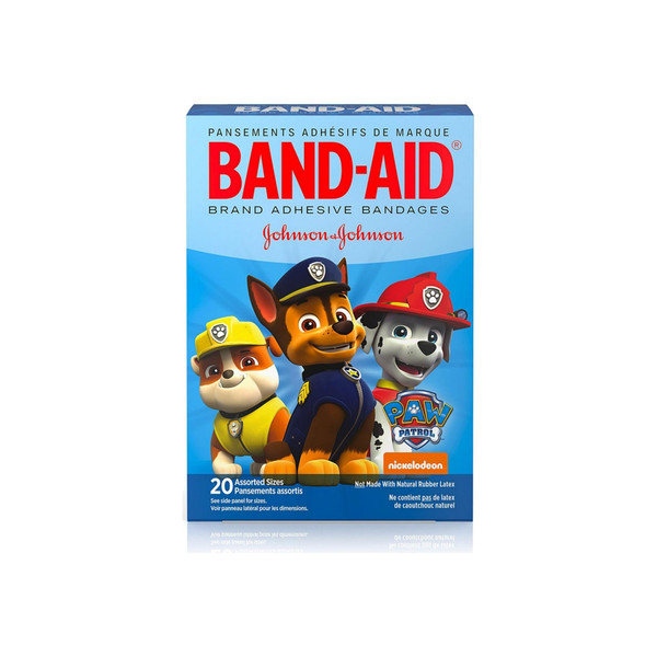 Band-Aid Adhesive Bandages, Nickelodeon Paw Patrol, Assorted Sizes & Character 20 Ea