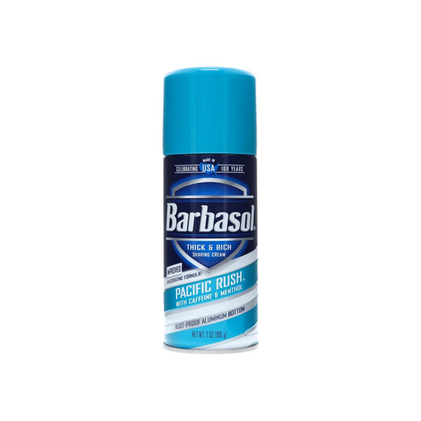 Barbasol Pacific Rush With Caffeine And Menthol Thick & Rich Shaving Cream 7 Oz