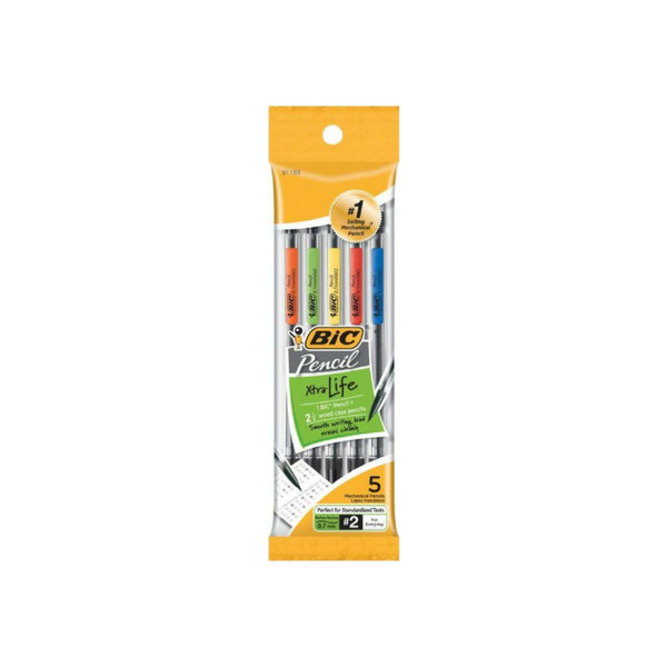 Bic Mechanical Pencils #2, Lead 0.7 Mm, 5 Ea