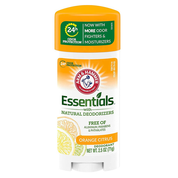 Arm and Hammer Essentials Deodorant Orange Citrus Refreshing Scent, 2.5 Oz  