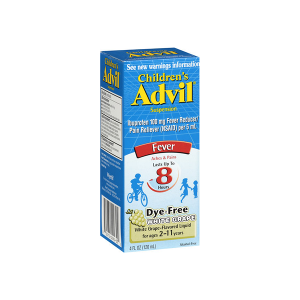 Advil Children'S Suspension Fever, White Grape 4 Oz