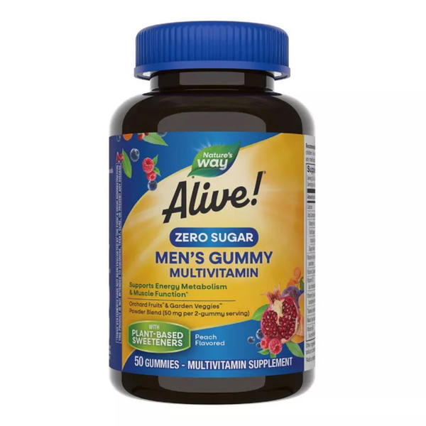 Alive Zero Sugar Men's Gummy Multivitamin 50 Ct