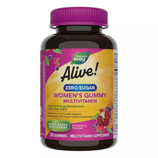 Alive Zero Sugar Women's Gummy Multivitamin, 50 Ct