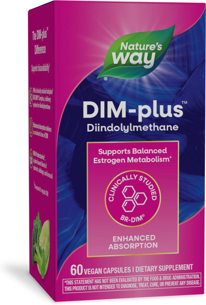Nature'S Way Dim-Plus, Diindolylmethane Vegan Capsules, 60-Count