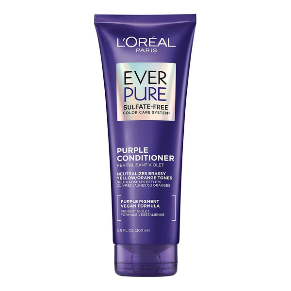 L'Oreal Paris Everpure Sulfate Free Brass Toning Purple Conditioner, 6.8Fl Oz