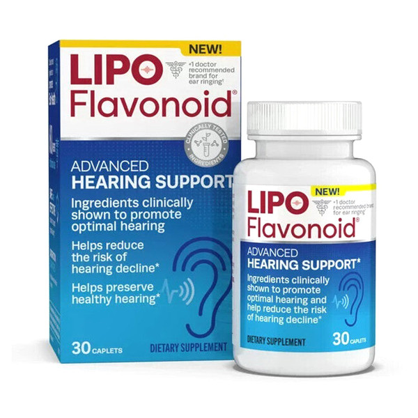 Lipo Flavonoid Advanced Hearing Support Dietary Supplement - 60 Caplets