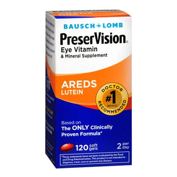 Bausch & Lomb Preser Vision With Lutein 120 Soft Gels
