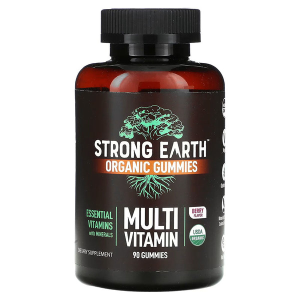 Strong Earth Kids Organic Gummies Multi Vitamin Berry 90 Gummies