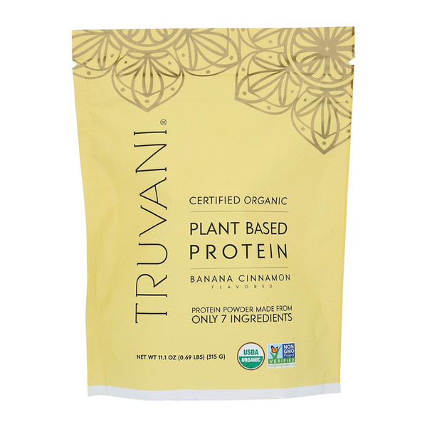Truvani, Plant-Based Protein Powder, Banana Cinnamon, Usda Certified Organic, Protein Powder, Vegan,