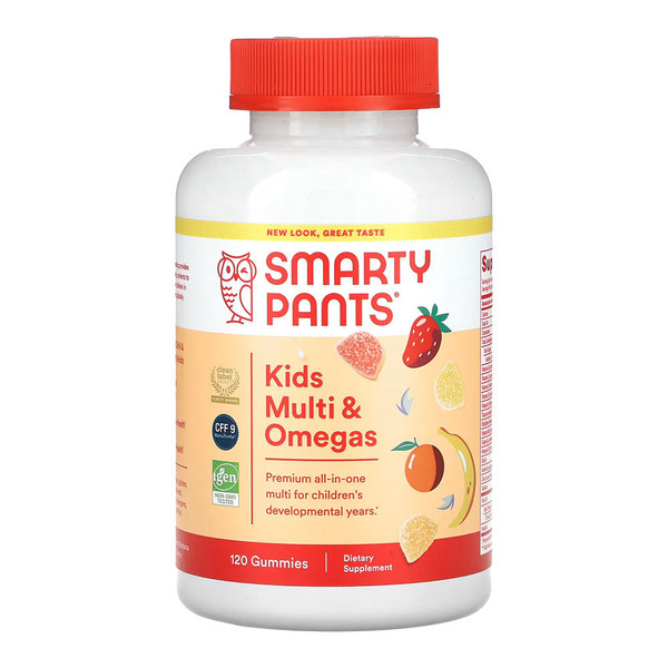 Smartypants, Children'S All In One Multivitamin Plus Omega 3 Plus Vitamin D Gummies, 1 Each, 120 Ct