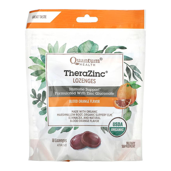 Quantum Health, Research Thera Zinc Lozenges Blood Orange, 1 Each, 18 Ct
