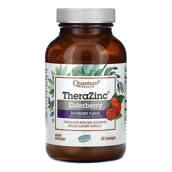 Quantum Health, Research Thera Zinc Lozenges Elderberry Enges, 1 Each, 60 Ct