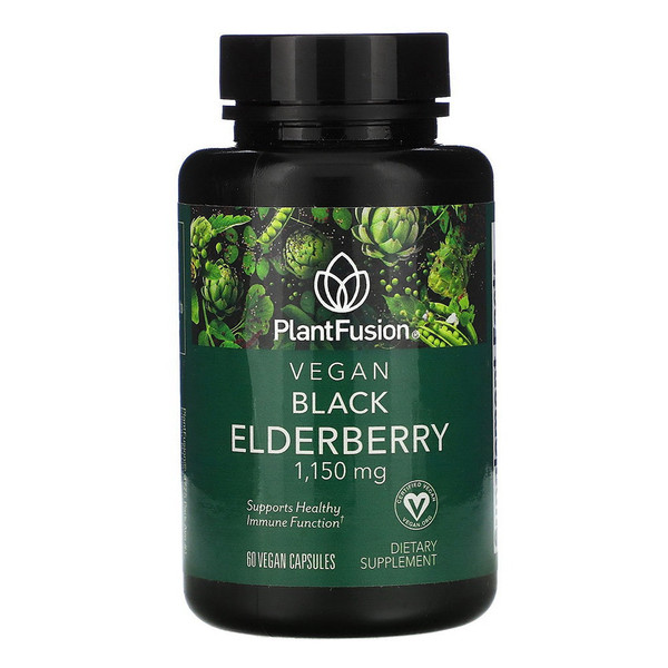Plantfusion, Vegan Black Elderberry 1150Mg, 1 Each, 60 Ct