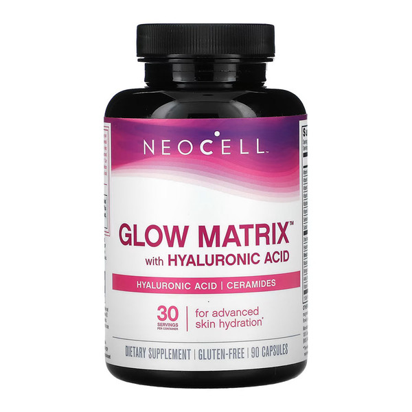 Neocell Corporation, Glow Matrix Advanced Skin Hydrator Rapid Action Ceramosides, 1 Each, 90 Cap