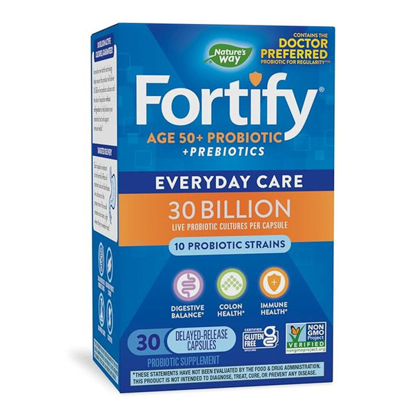 Nature'S Way, Fortify Everyday Care Age 50+ Probiotic, 1 Each, 30 Vcap