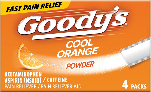 Goody'S Extra Strength Headache Powders, Cool Orange, 4 Count