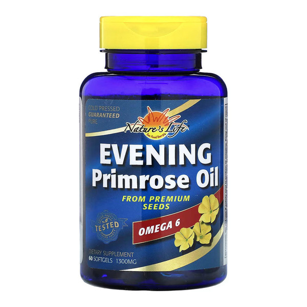 Nature'S Life, Evening Primrose Oil Omega 6 1300Mg, 1 Each, 60 Sgel