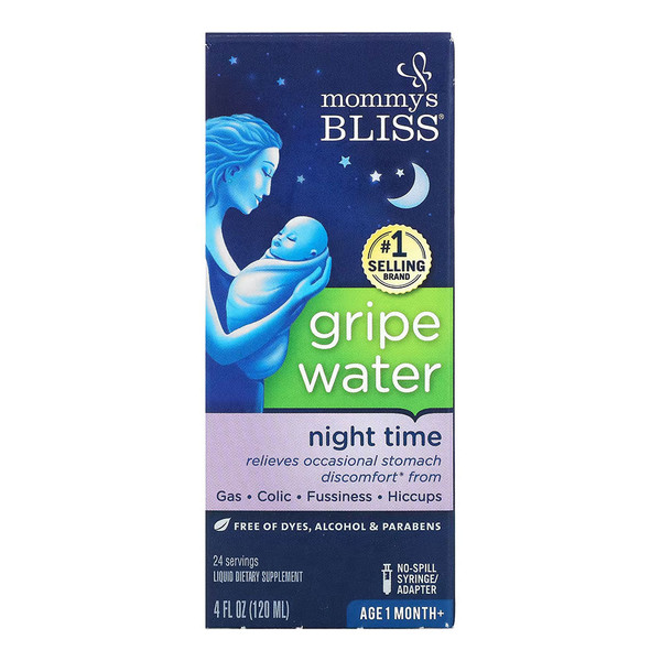 Mommy'S Bliss, Gripe Water Night Time Dietary Supplement Box, 1 Each, 4 Fl Oz