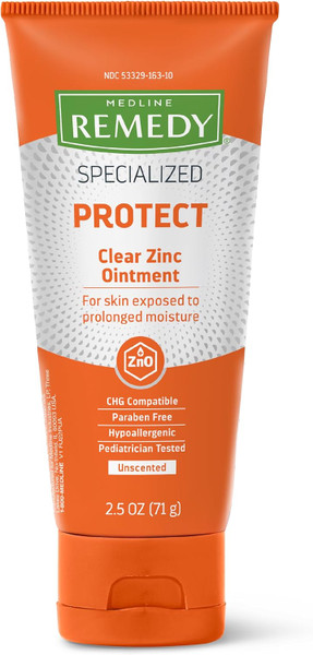 Medline Remedy Specialized Clear Zinc Oxide Ointment 2.5 Oz