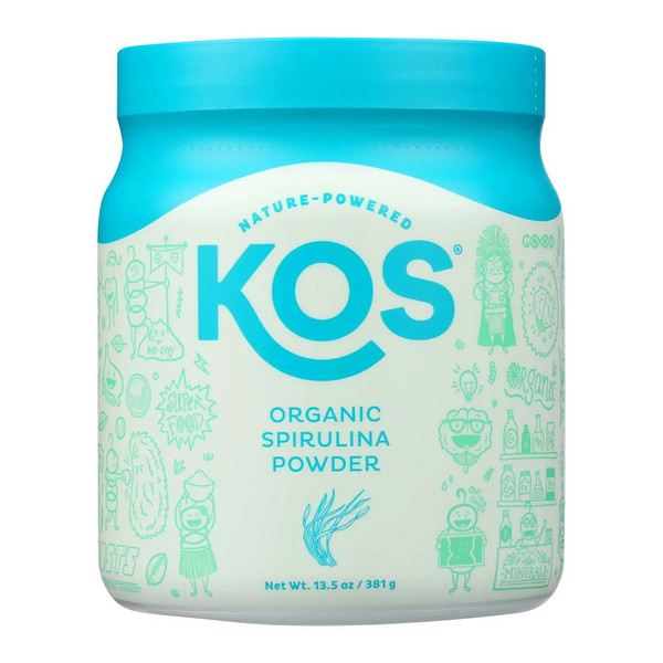 Kos Organic Powder Spirulina Gluten Free - 13.5 Oz