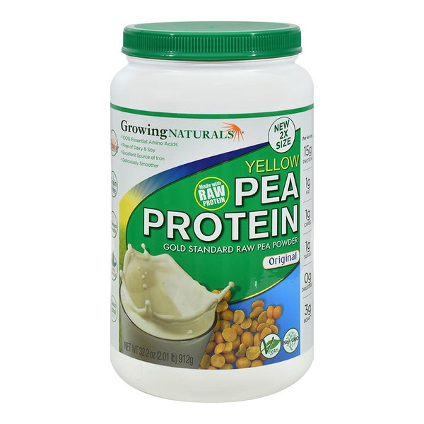 Growing Naturals, Pea Protein Powder Original Flavor, 1 Each, 32.2 Oz